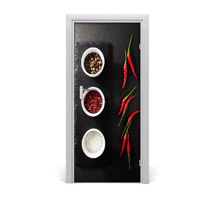 Fototapeta dvere samolepiace korenie a paprika