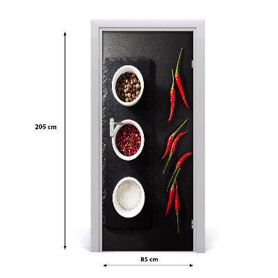 Fototapeta dvere samolepiace korenie a paprika