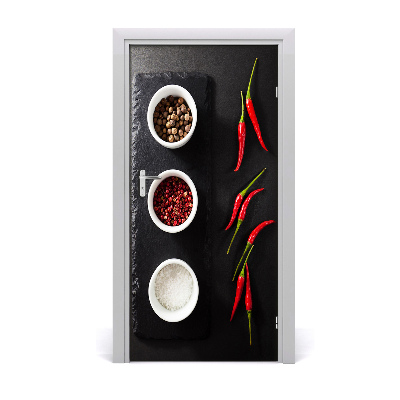 Fototapeta dvere samolepiace korenie a paprika