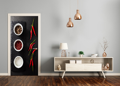 Fototapeta dvere samolepiace korenie a paprika