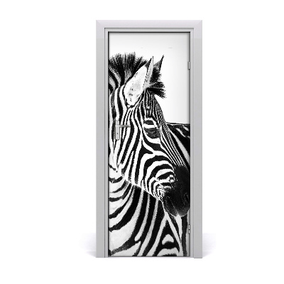 Samolepiace fototapety na dvere Zebra v snehu