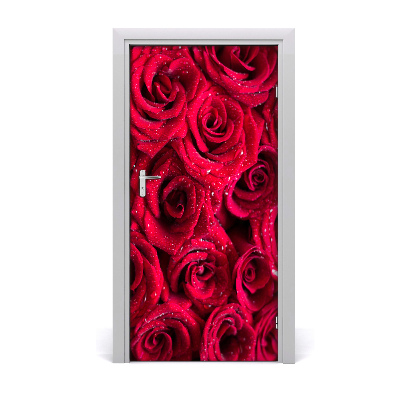 Fototapeta na dvere červená ruža