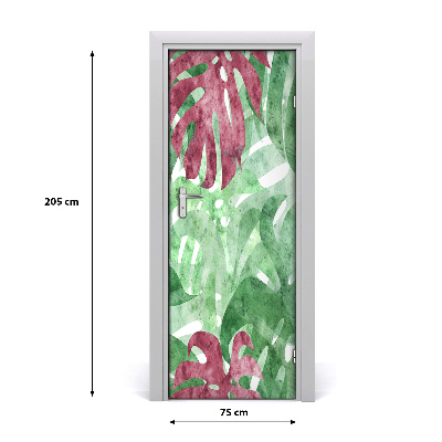 Samolepiace fototapety na dvere Monstera