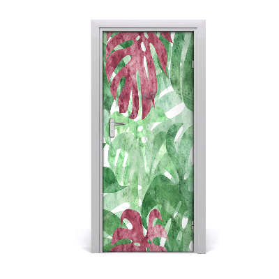 Samolepiace fototapety na dvere Monstera