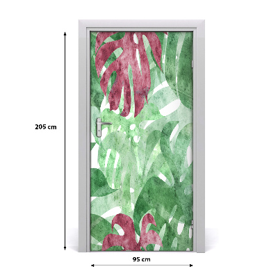 Samolepiace fototapety na dvere Monstera