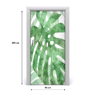 Samolepiace fototapety na dvere Monstera