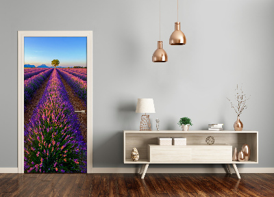 Fototapeta na dvere samolepiace poľa levanduľa