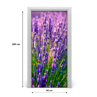 Fototapeta na dvere pole levanduľa