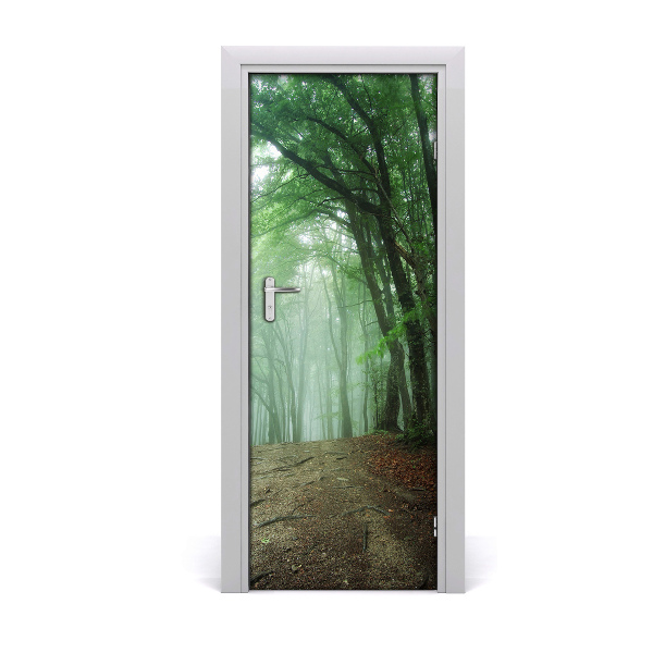 Fototapeta na dvere samolepiace hmla v lese