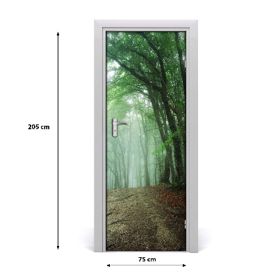 Fototapeta na dvere samolepiace hmla v lese