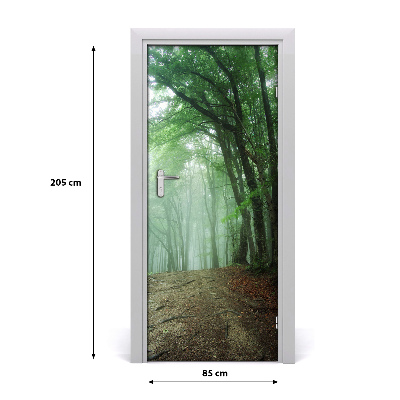 Fototapeta na dvere samolepiace hmla v lese