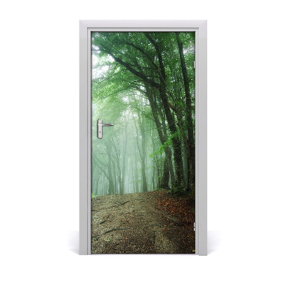 Fototapeta na dvere samolepiace hmla v lese