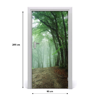 Fototapeta na dvere samolepiace hmla v lese
