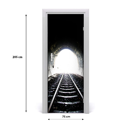 Fototapeta samolepiace dvere koľaje tunel