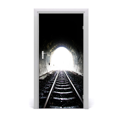 Fototapeta samolepiace dvere koľaje tunel