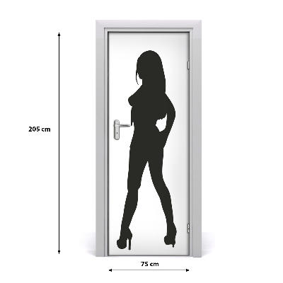 Fototapeta na dvere silueta ženy