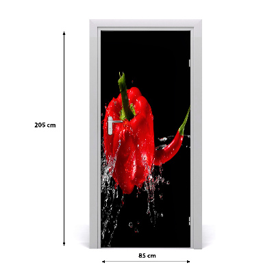 Fototapeta na dvere samolepiace dve papriky