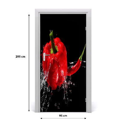Fototapeta na dvere samolepiace dve papriky