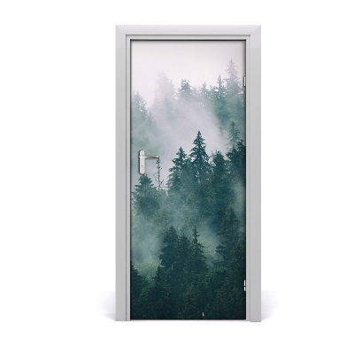 Fototapeta na dvere hmla nad lesom