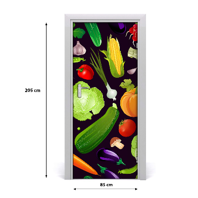 Fototapeta na dvere do domu samolepiace zelenina