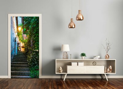Fototapeta samolepiace dvere staré mesto schody