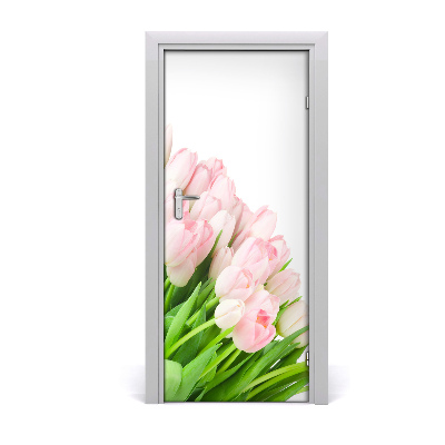 Fototapeta na dvere ružové tulipány