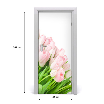 Fototapeta na dvere ružové tulipány