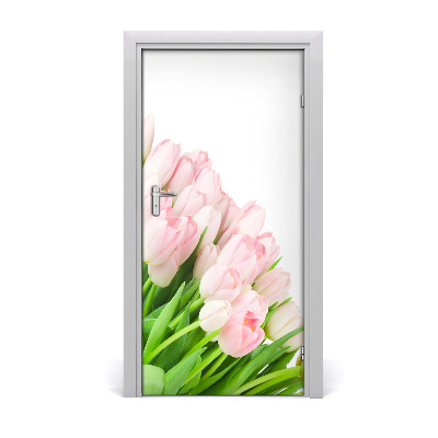 Fototapeta na dvere ružové tulipány