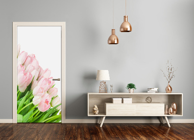 Fototapeta na dvere ružové tulipány