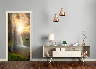 Fototapeta samolepiace dvere vodopády Island