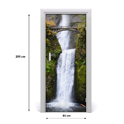 Fototapeta samolepiace na dvere vodopád Most