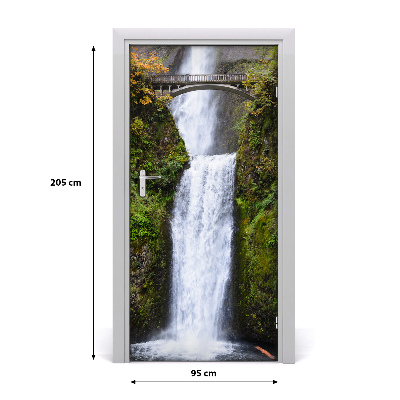 Fototapeta samolepiace na dvere vodopád Most