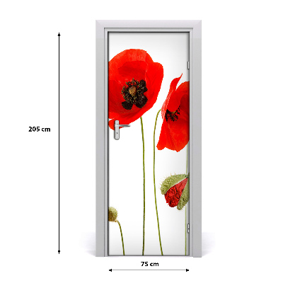 Fototapeta na dvere poľné mak