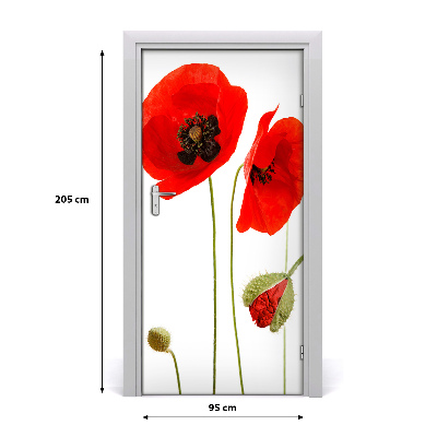 Fototapeta na dvere poľné mak