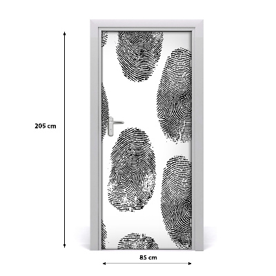 Fototapeta na dvere odtlačky prstov