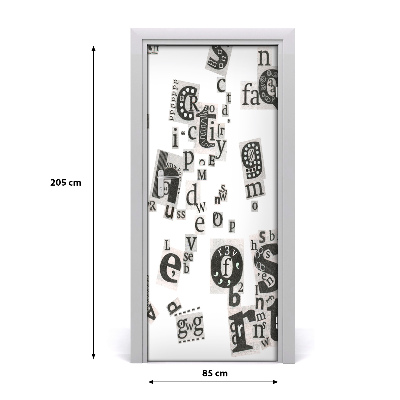 Fototapeta na dvere písmená z novín