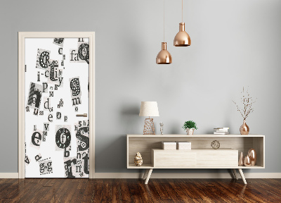 Fototapeta na dvere písmená z novín