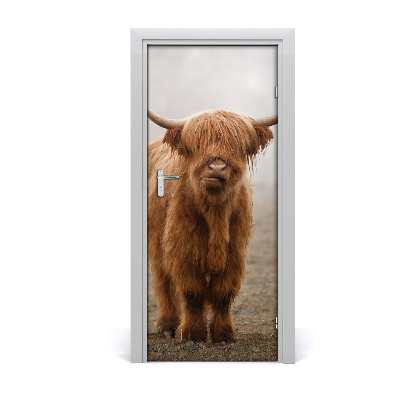 Fototapeta samolepiace na dvere kravy kopec
