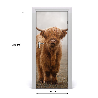 Fototapeta samolepiace na dvere kravy kopec