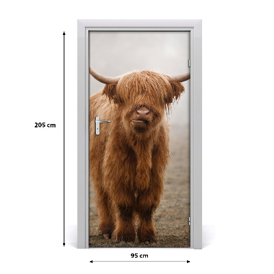 Fototapeta samolepiace na dvere kravy kopec
