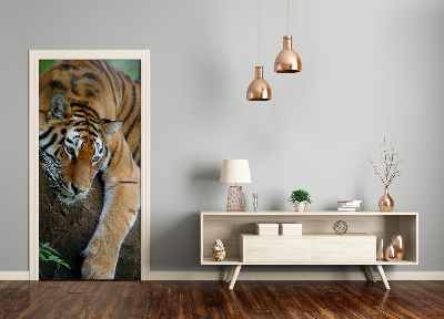 Samolepiace fototapety na dvere tiger na strome