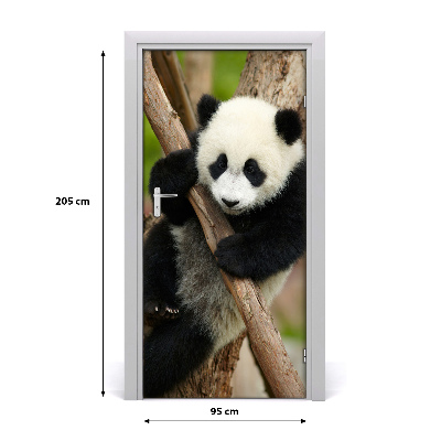 Samolepiace fototapety na dvere Panda na strome