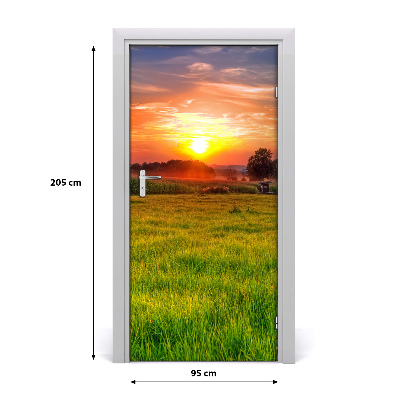 Fototapeta na dvere západ slnka