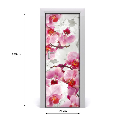 Fototapeta na dvere ružová orchidea