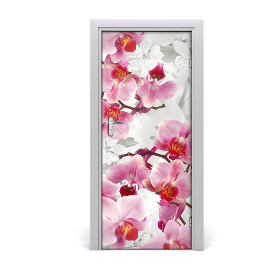 Fototapeta na dvere ružová orchidea