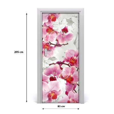 Fototapeta na dvere ružová orchidea