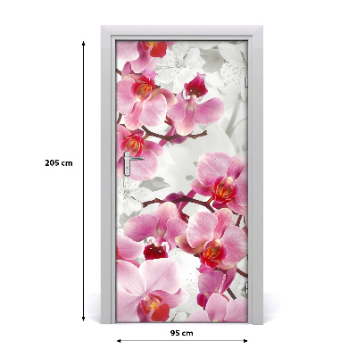 Fototapeta na dvere ružová orchidea