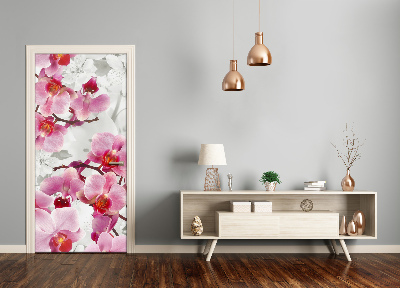 Fototapeta na dvere ružová orchidea
