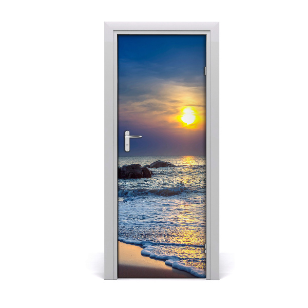 Fototapeta na dvere západ slnka pláž