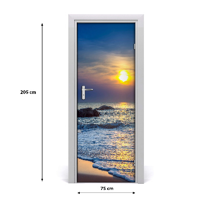 Fototapeta na dvere západ slnka pláž